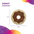 Tough 'N Fun Donut Plush Dog Toy - Tan, Small, Squeaky with Chew Guard Technology (71148)