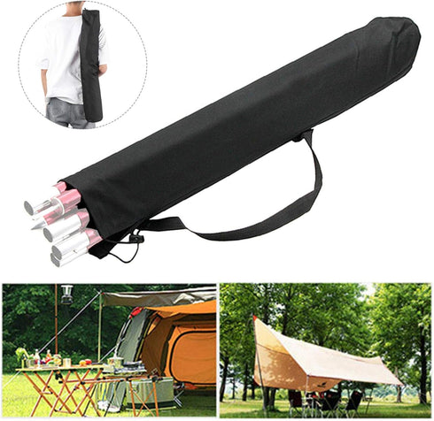 Keenso MultiFunction Camping Storage Bag, Outdoor Organizer Pouch for Canopy Pole and Tent Accessories