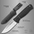 Ganzo G807-BK Fixed Blade Knife 9CR14 Stainless Steel Blade Ergonomic Anti-Slip Handle Camping Hunting Fishing Outdoor EDC Knife with PP Scabbard Sheath (Black) by Firebird
