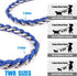 Chain Dog Leash - Chew Proof Metal for Medium Large Dogs, 4FT Blue Anti Chew with Soft Padded Handle
