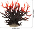 VOCOSTE Mini Faux Coral Decor, Black Red Coral Reef for Aquarium Decorations, 6.5"x5.83"