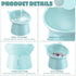 Zhehao 2 Pieces Plastic Raised Bowl Set, Tilted Elevated Cat Food and Water Bowls, Anti Vomit Dishes for Cats and Small