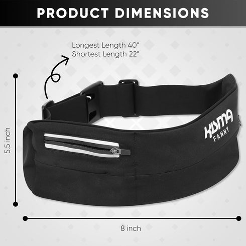 Kisma Running Fanny Pack and Sport Waist Belt – Lightweight Moisture-Wicking Neoprene for Runners, Hikers, Travelers
