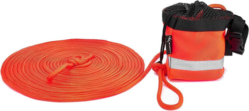 Water Rescue Throw Rope Bag with 50/100 Feet Floating Life Line and Whistle Clip for Boating