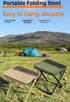 XHymitron Portable Folding Camping Stool with Shoulder Strap, Suitable for Hiking, Fishing, picnics (Black-A)