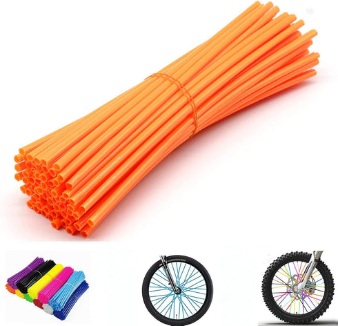 Spoke Skins Spoke Covers: 72Pcs Protector & Decoration for 8-21 Inch Rims for Dirt Bike, Bicycle, Wheelchair