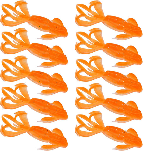 BAIMOQI 10PCS Realistic Shrimp Lures Flexible Construction Rhythm Meditative for Attraction