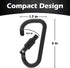 Gold Lion Gear Aluminum Carabiner w/Lock 3 Inch | Heavy Duty D Shape Buckle for Key Ring, Backpack Clip