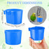 120 Pcs Cage Cups for Chicken Birds, Plastic Hanging Feeders and Waterers, 8 oz Feeding Bowl, Blue