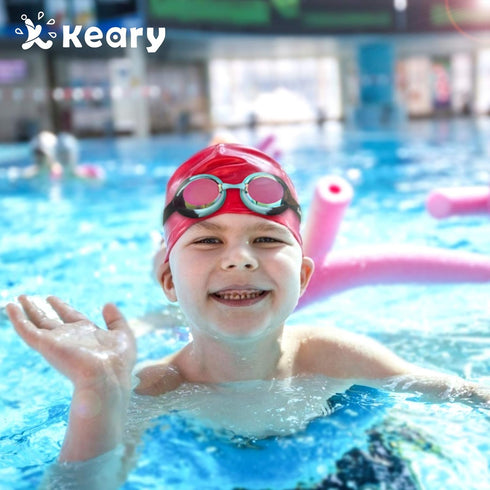 Keary Kids Swim Goggles for Toddler Youth (3-12), Anti-Fog Waterproof Clear Vision