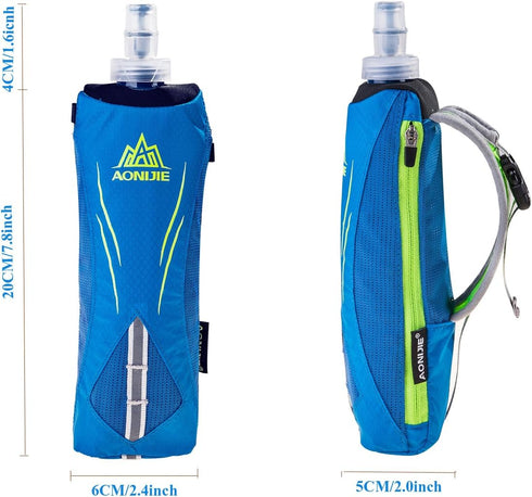 Geila Handheld Water Bottle for Running, 17 oz Grip Bottle with Hand Strap Hydration Pack