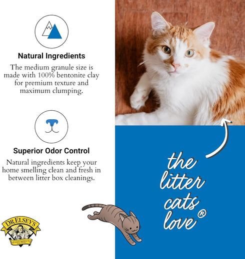 Dr. Elsey’s Premium Clumping Cat Litter - Ultra, 99.9% Dust-Free, Low Tracking, Unscented & Natural Ingredients