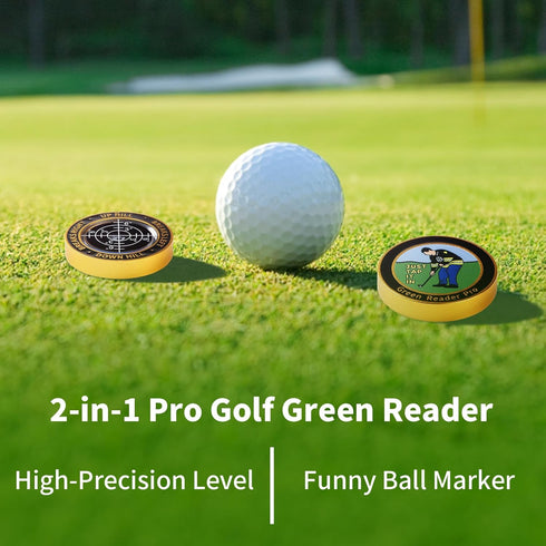 High Precision Golf Green Reader Funny Ball Marker Golf Putt Training Aid Bubble Level Golf Accessories Gifts for Men