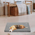 EMPSIGN Stylish Dog Bed Mat, Reversible Dog Crate Pad with Waterproof Linings, Machine Washable Cover, Grey