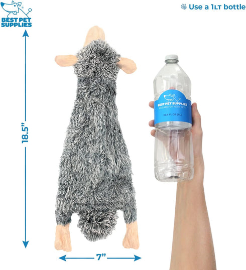 Best Pet Supplies 2-in-1 Fun Skin Stuffless Mystery Box Dog Squeaky Toy 4 Pack, Large (Various Styles, Colors)