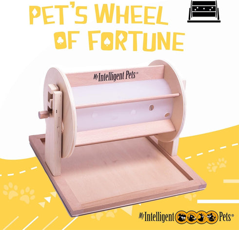 Wheel of Fortune Pet Treat Dispenser Toy, Enrichment Toy for Pets, Mental Simulation, Fights Boredom