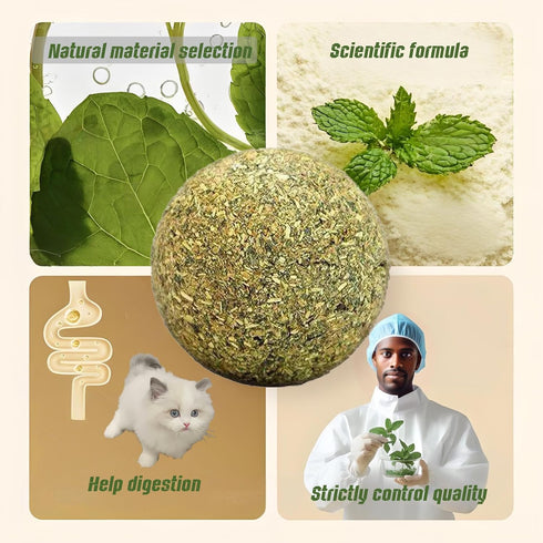 happylain 2 inches Diameter Catnip Ball - Catnip Balls for Cats, Interactive Cat Toy for Indoor Cats, Cat Nip Licking
