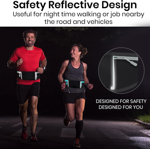 Vive Running Belt Fanny Pack, Waterproof Runners Reflective Waist Pack Bag for Fitness and Travel