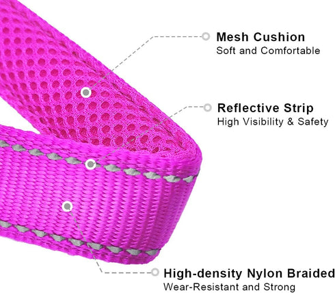 Reflective Slip Dog Collar with Soft Padded Loop for Dogs Training (5/8" W x 15.5" L, Purple), Suitable for 20-38 lbs