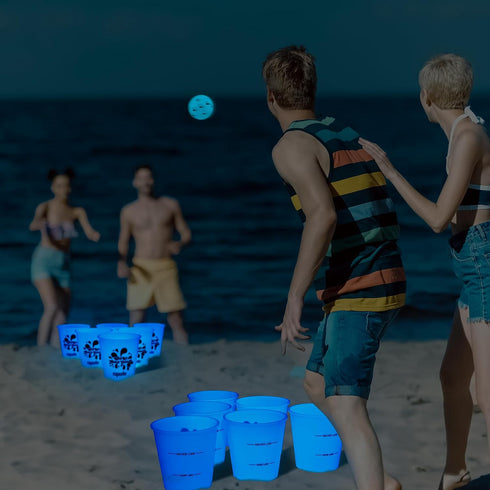 ropoda Giant Yard Pong,Yard Games with Durable Buckets and Balls, Outdoor Game with Carry Bag for The Beach,Lawn, Great