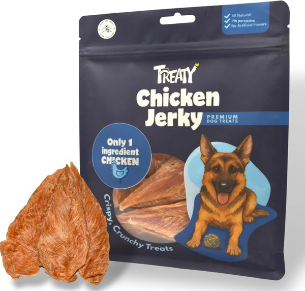 Treaty Chicken Jerky Dog Treats 16 oz Limited One Ingredient Natural Dried