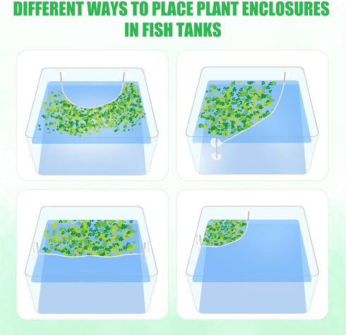 Aquarium Floating Plant Corral, Clear Plastic Fence for Separating Floating Plants in Fish Tank