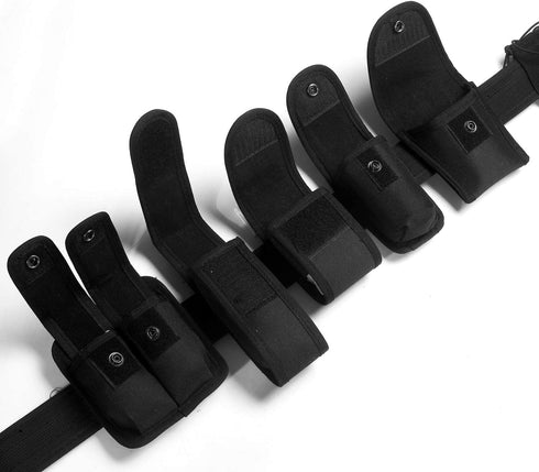 HUNANBANG 10 pcs Duty Belt Black Tactical Equipment System Set for Law Enforcement