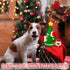lilfrd Christmas Dog Toys, Dog, Xmas Christmas Tree, Santa Claus Hide and Seek Puzzle Squeaky Plush Rope Chew Fetch
