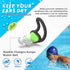 Hearprotek Ear Plugs for Swimming, Waterproof Silicone Water Earplugs for Adults, Juniors, Pool Shower Bathing