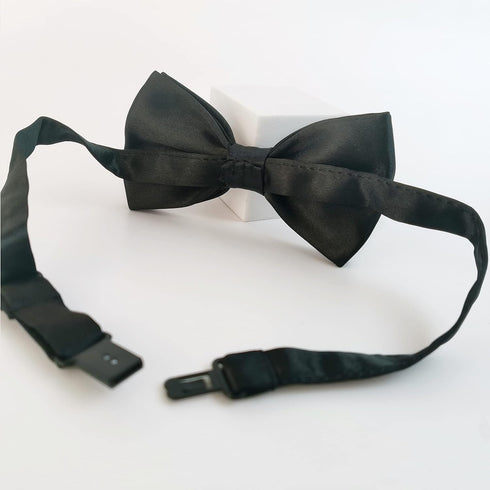 Black Dog Bow Tie, KOOLMOX Adjustable Bow Tie Collar for Medium and Large Dogs, Wedding Birthday Grooming Costumes