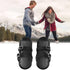 VGEBY Mini Ski Skates, Short Thin Ski Skates Attach to Skis Boots for Outdoor Winter Skiing, Black One Size