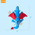 14 Inch Durable Plush Dinosaur Dog Toys with Squeaker, Crinkle Paper Stuffed Chew Toys for Small Middle and Large Dogs