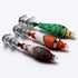 Oxxggkao 5Pcs Squid Jig Lures Blowing Tube, Shrimp-Style, Easy-to-Use Cuttlefish Sleeve Hook Fishing Baits for Anglers