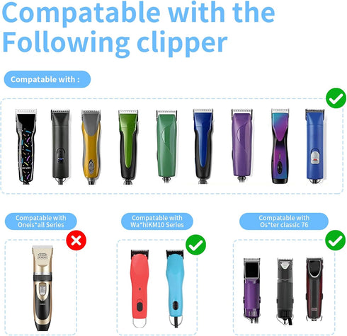 MEMIRY 4FC+5FC+7FC A5, KM10 (3 Packs) Size Detachable Dog Grooming Blades, Compatible with Andis, Oster Wahl Series