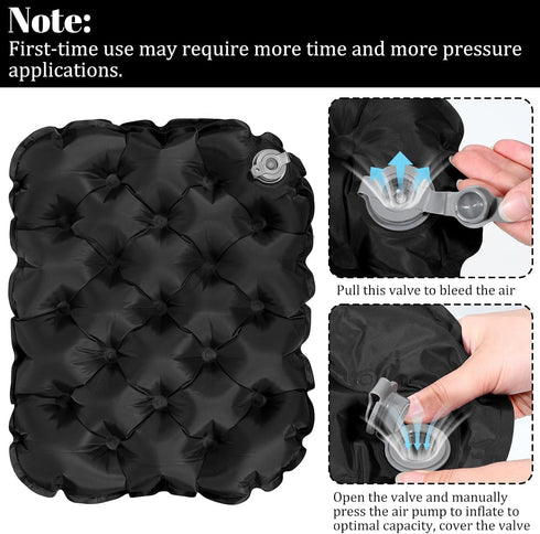 Apojgitn Inflatable Seat Cushion, Lightweight Stadium Seat Pad Waterproof Travel Airplane Seats Cushion Ergonomic