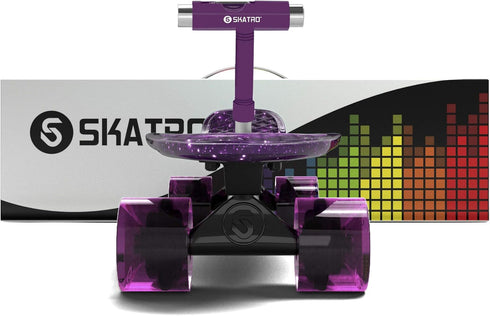 Skatro Mini Cruiser Skateboard - 22x6 Inch Retro Style Plastic Board Comes Complete for Kids and Beginners.