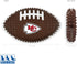 NFL Kansas City Chiefs Mega-chew Hard Nylon Bacon-flavored Dog Bone Football Chew Toy. Interactive Tasty Fun Dog Chew