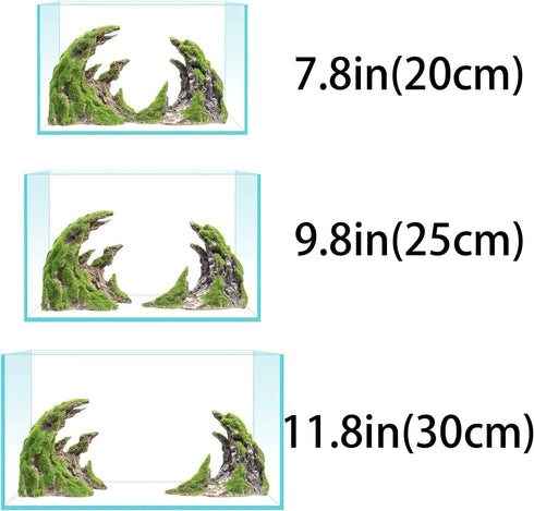 Novelsite Fish Tank Accessories, Premium Aquarium Decorations, Rock Ornaments for Aquatic Beauty, 8.5" W x 4.5" H