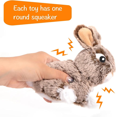 Hollypet Hide and Seek Squeaky Dog Toy - Interactive Puzzle Plush Toy with Rabbit and Carrot