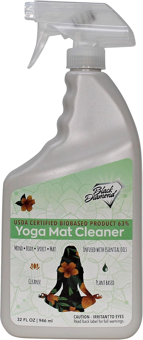 Black Diamond Stoneworks Yoga Mat Spray Cleaner: USDA Certified BIOBASED- Essential Oils,