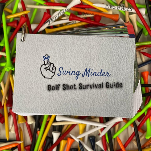Golf Reference Cards - Pocket Survival Guide and Instruction Booklet, Compact Waterproof PVC Cards for Troublesome Shots
