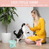 2 Pcs Plastic Elevated Cat Bowls, Tilted Cat Food and Water Bowls for Kittens, Pink and Green Cat Accessories