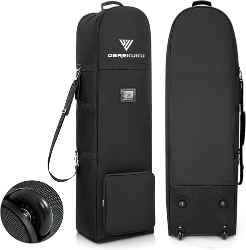 Golf Travel Covers for Airlines - Soft Foldable Club Travel Bags with Detachable Shoulder Straps