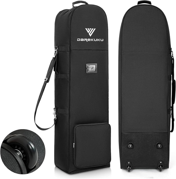 Golf Travel Covers for Airlines - Soft Foldable Club Travel Bags with Detachable Shoulder Straps
