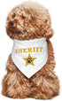 Costume Accessory Set Pet Dog Bandana: For Halloween Christmas Cosplay Role Play Party (Sheriff-White)