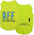 Parisian Pet Dog Tshirt, Embroidered “BFF (Best Furry Friend)“ Dog Shirt, Lightweight Tank Top for Large Dogs