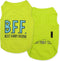 Parisian Pet Dog Tshirt, Sleeveless “BFF (Best Furry Friend)” Embroidered Clothes, Lightweight Tank Top for Medium Dogs