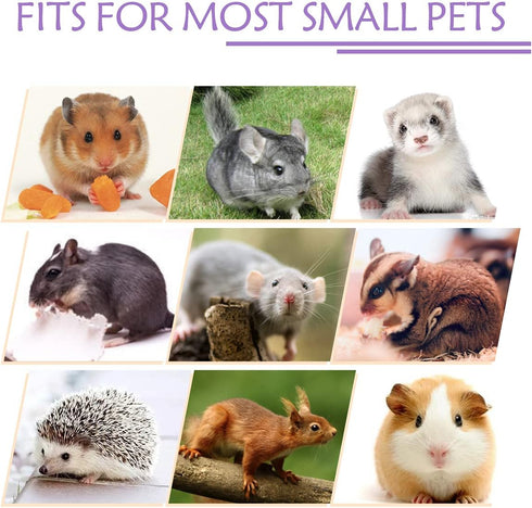 LEFTSTARER Guinea Pig Accessories - Tunnel and Hammock for Small Animals, Sugar Glider Cage Accessories (Purple-Star)