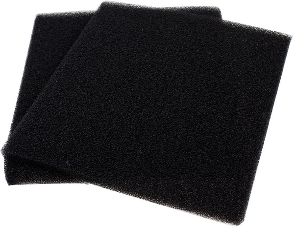 AQUANEAT 2 Pack Black Bio Sponge Filter Media Pad, Cut-to-Size Open Cell Foam Sheet for Fish Tank Sump (9" x 9" x 0.5")