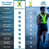 LED Reflective Vest Safety Gear, Light Up High Visibility Running Vest for Night Walking, Cycling